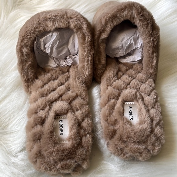 BIRDIES Women’s Songbird Faux Fur slippers - Picture 7 of 15